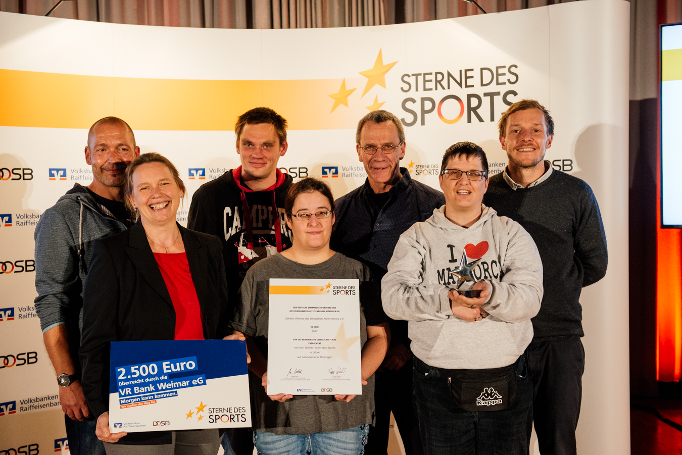"Miteinander hoch hinaus" - Die Sektion Weimar des Deutschen Alpenverein gewinnt mit ihrem Projekt den Stern des Sports in Silber