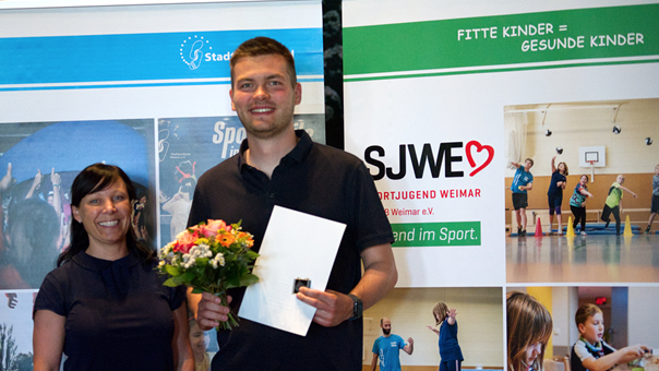 Janine Vettermann zusammen mit Tom Holley
