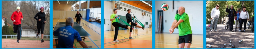 Sport frei beim Aktionstag #50plus "fit und bewegt älter werden" am 12. November 2022 im Unisportzentrum Falkenburg